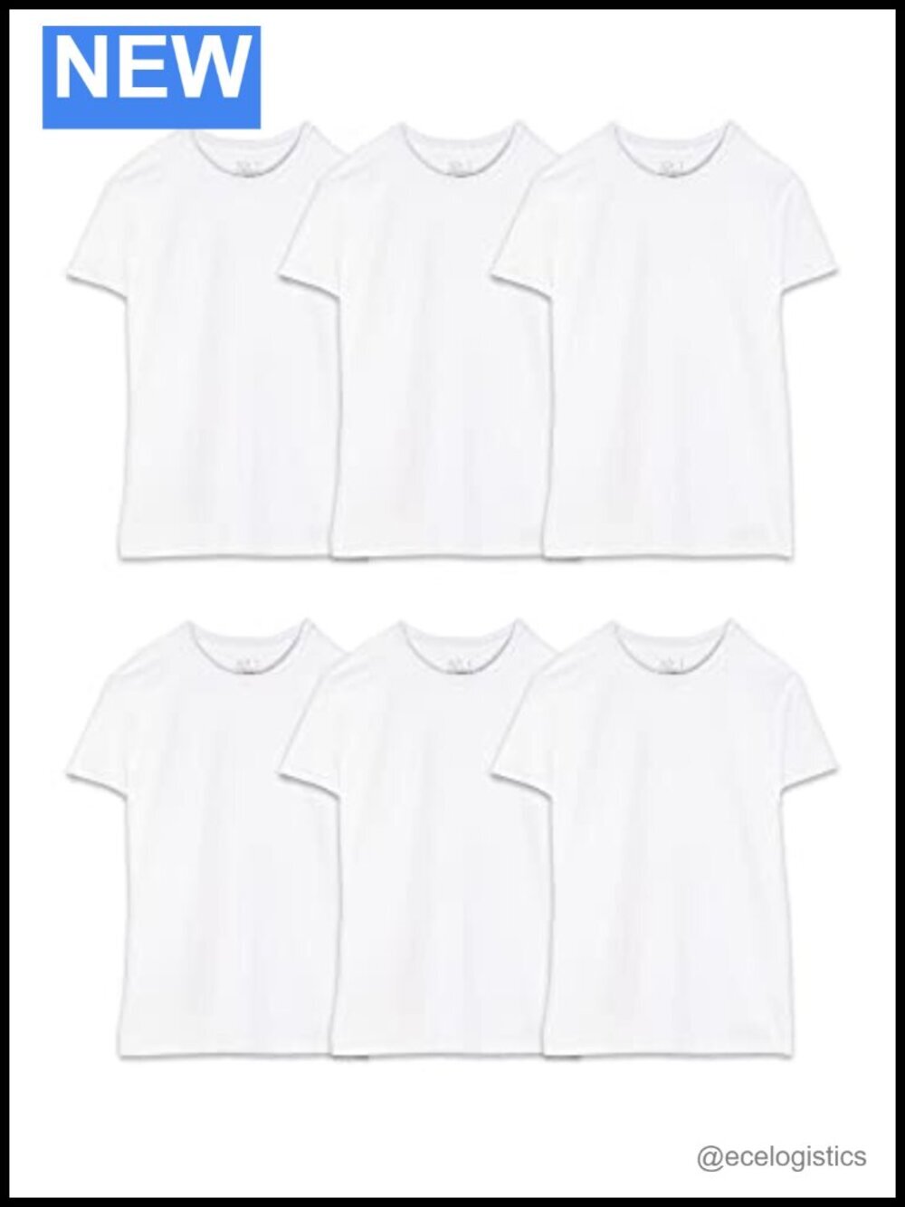 6 Pack Big & Tall Cotton Crew Undershirts Moisture Wicking Tag Free